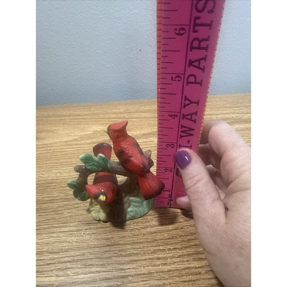 Cardinals Bird Figurines‎ Made In Taiwan